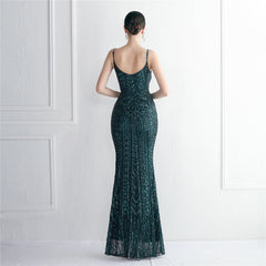 Taisia Formal Stylish Sequin Scroll Dress