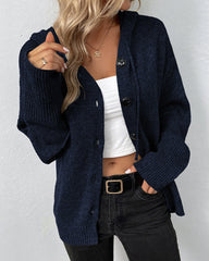 FERNANDA - SOLID HOODED JACKET WITH DRAWSTRINGS