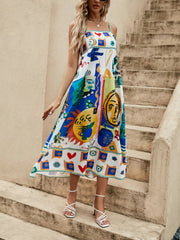 Printed Sleeveless Stylish Vacay Dress