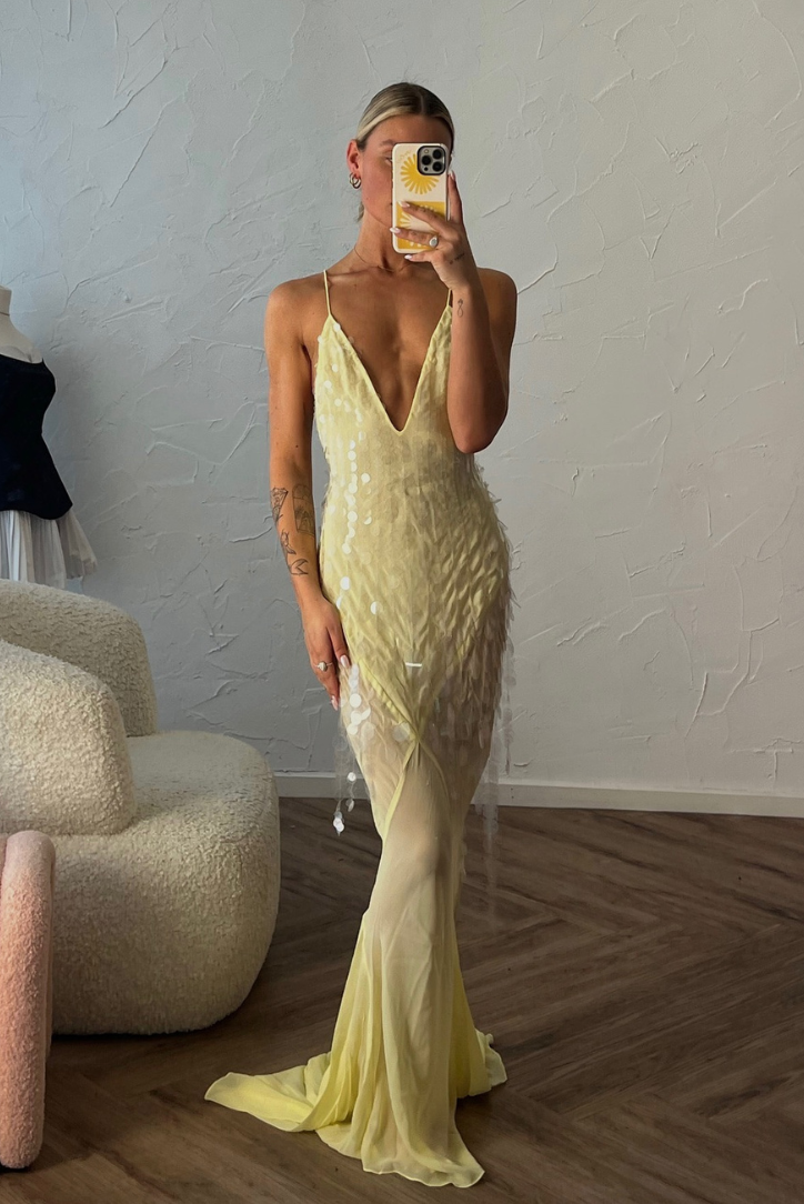 V-Neck Sleeveless Maxi Dress