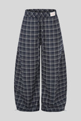 Plaid Baggy Barrel Leg Streetwear Pants