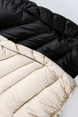 Asymmetric Quilted Hooded Puffer Jacket