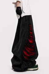 Ripped Baggy Barrel Leg Streetwear Jeans