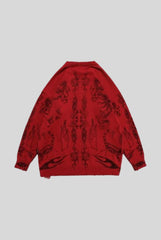 Gothic Eye Skull All Over Crew Neck Sweater