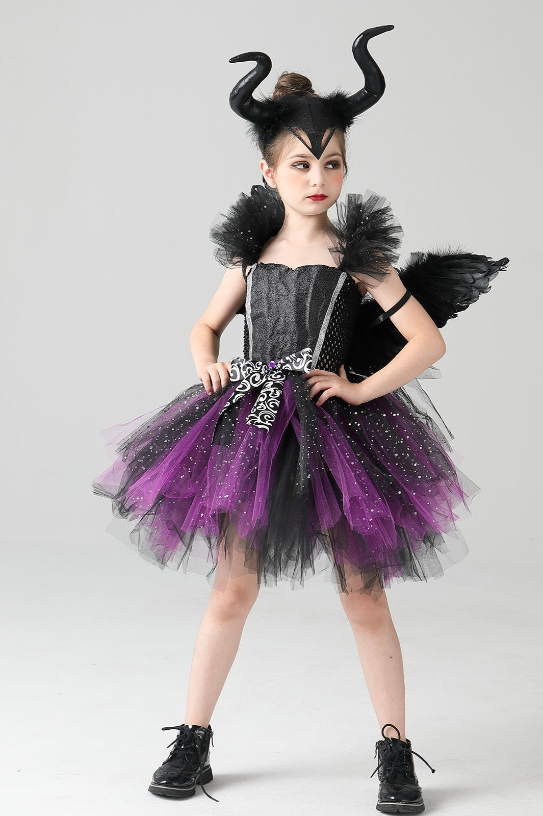 Maleficent Style Kid Halloween Costume