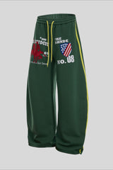 Vintage Embroidered Barrel Leg Sweatpants