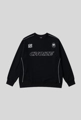 Racing Typography Graphic Piped Oversized Sweatshirt
