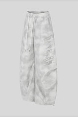 Rhinestone Curved Wide Leg Sweatpants
