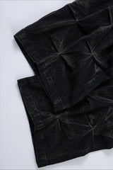 Origami Pleat Wide Leg Jeans