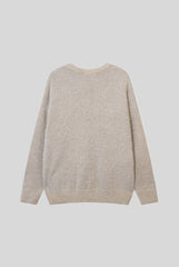 Fuzzy Graffiti Jacquard Relaxed Sweater