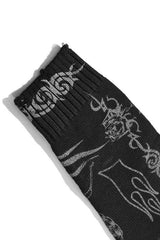 Gothic Eye Skull All Over Crew Neck Sweater
