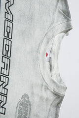 Washed Racing Graphic Layered Long Sleeve Tee