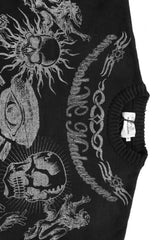 Gothic Eye Skull All Over Crew Neck Sweater