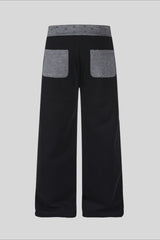 Rhinestone Graphic Patch Wide Leg Sweatpants