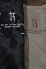 Thorn Embroidered Washed Oversized Short Sleeve T-Shirt