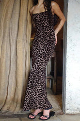 Square Neck Slim Fit Cami Maxi Dress