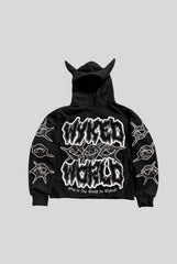 Horned Wicked World Graphic Hoodie