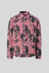 Distressed All Over Plaid Long Sleeve Shirt
