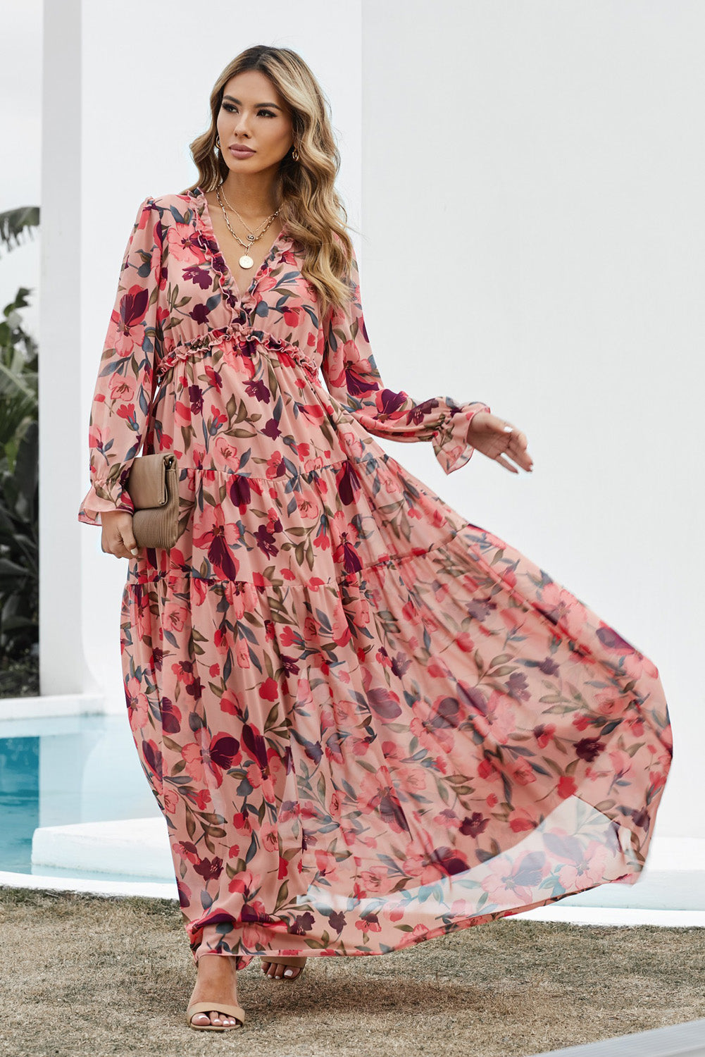 Elarose BloomWhirl Maxi Dress