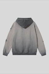 Skeleton Graphic Washed Pullover Hoodie