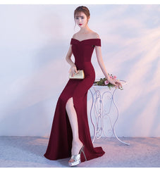 Diva Strapless High Charming Slit Formal Dress