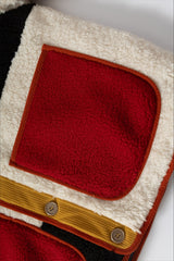 Color Block Sherpa Patch Pocket Coat