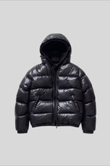 Glossy Hooded Oversized Puffer Jacket