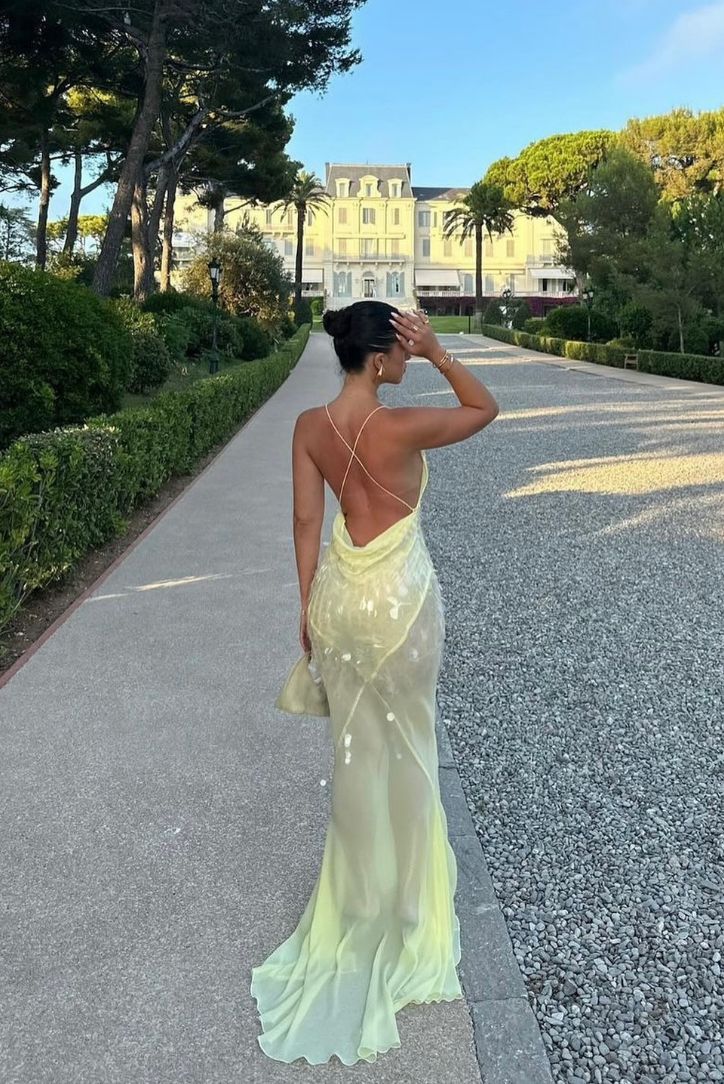 V-Neck Sleeveless Maxi Dress