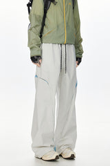 Contrast Panel Technical Wide Leg Pants
