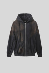 Fleece Lined Deconstructed Washed Coat