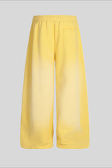 Contrast Waist Wide Leg Sweatpants