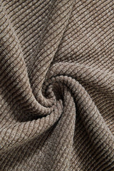 Waffle Knit Relaxed Long Sleeve Henley Tee