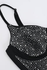 Cami Rhinestone Sleeve Bodycon Party Dress