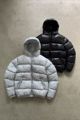 Glossy Hooded Oversized Puffer Jacket