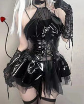 Dress Hollow Bat Mini Outfit