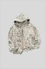 Leopard Wash Relaxed Full Zip Hoodie