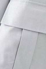 Polo Collar Trench Fabric Shirt Coat