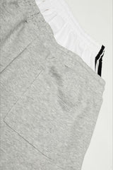 Double Waist Varsity Wide Leg Sweatpants