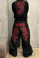 Harajuku Washed Baggy Wide Leg Jeans