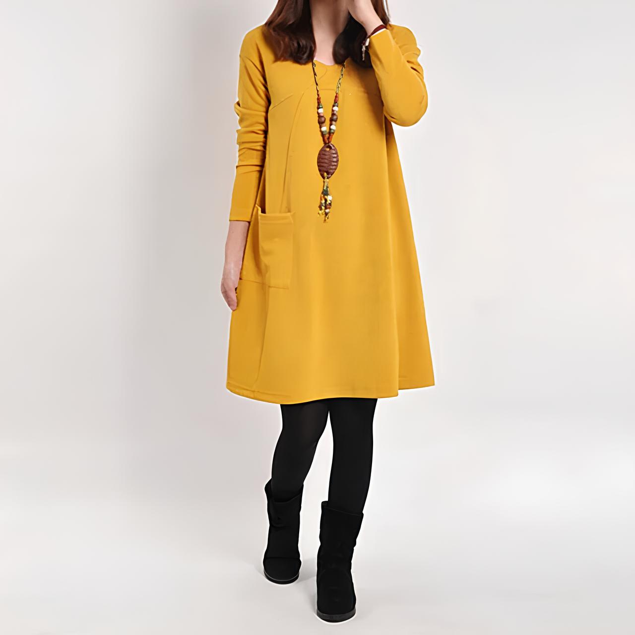 Caroline - Casual winter dress with pockets - HELLA TREND