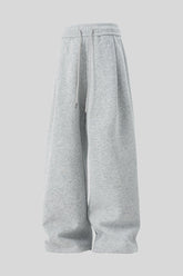 Heavyweight Pleated Baggy Straight Leg Sweatpants