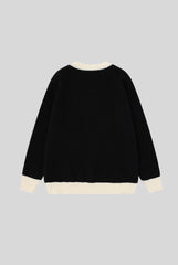 Statue Graphic Colorblock Relaxed Sweater