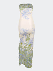 Floral Sexy Stylish Slit Maxi Dress