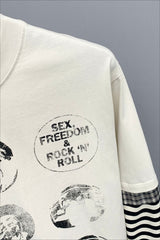 Manga Graphic Striped Layered Long Sleeve Tee