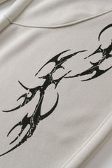 Tribal Graphic Baggy Barrel Leg Sweatpants