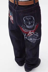 Gothic Multi Pocket Baggy Denim Jeans