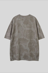 Thorn Embroidered Washed Oversized Short Sleeve T-Shirt