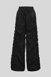 Ruched Wide Leg Drawstring Streetwear Pants