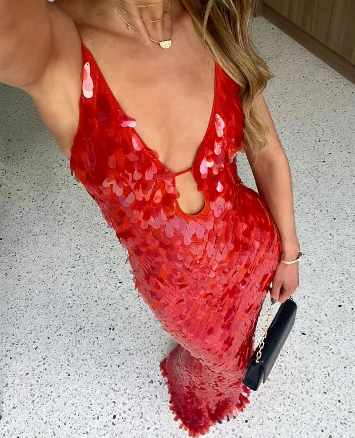 Sequin Maxi Long Dress