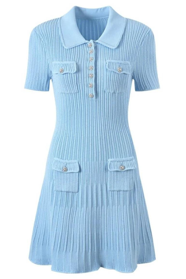 Ribbed Short Dress